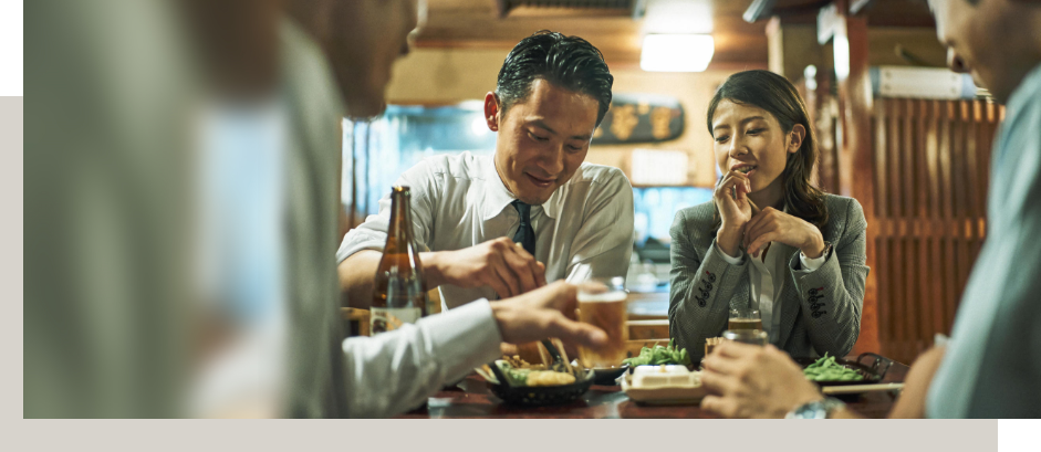 会社仲間　写真